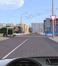 Намереваясь двигаться прямо, Вы должны проехать перекрёсток: