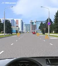 В каком из указанных мест на дороге с односторонним движением в населённом пункте Вам разрешено поставить на стоянку легковой автомобиль?