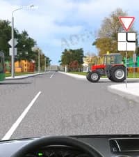 Вы подъехали к перекрёстку для поворота налево. Вы в показанной ситуации: