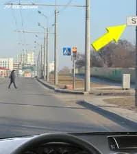 Показанный дорожный знак «5.33 Стоп-линия»: