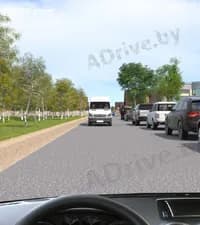 В показанной ситуации в пределах проезжей части дороги встречный разъезд невозможен, для обеспечения беспрепятственного проезда одному из водителей необходимо съехать на обочину и остановиться. Кто из водителей должен уступить дорогу?