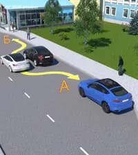 По какой траектории безопаснее поставить автомобиль на стоянку?