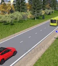 Водитель какого автомобиля движется по территории населённого пункта?