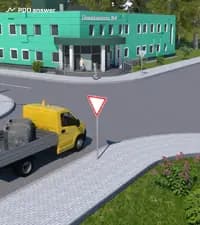 Разрешается ли водителю грузового автомобиля коммунальной службы с технически допустимой общей массой не более 3.5 тонны проехать прямо через показанный перекрёсток при отсутствии иных возможностей подъезда к месту проведения работ?