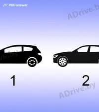Какой цифрой обозначен автомобиль с кузовом «седан»?