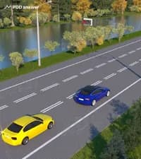 Разрешается ли выполнить обгон водителю жёлтого автомобиля в показанной ситуации?