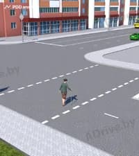 Как должен поступить пешеход, если при переходе проезжей части дороги на пешеходном светофоре включился красный сигнал?