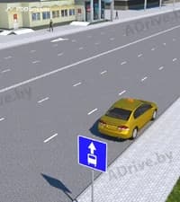 Разрешено ли водителю поставить на стоянку автомобиль-такси на данной полосе движения?